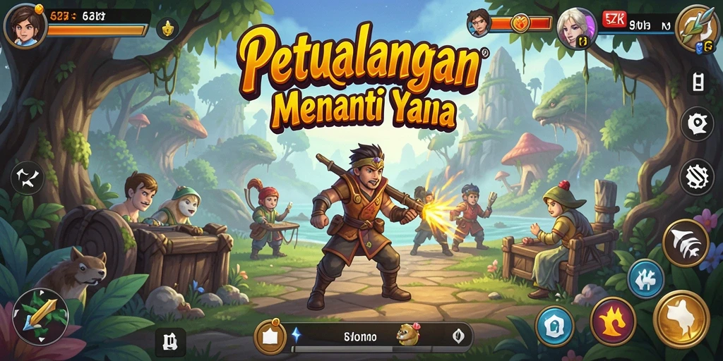 Tampilan gameplay 5ZK yang menawan dan penuh petualangan.