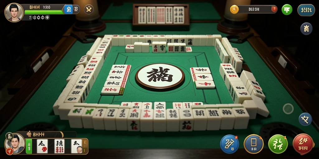 Tampilan menarik dari gameplay Mahjong di 8HHH.