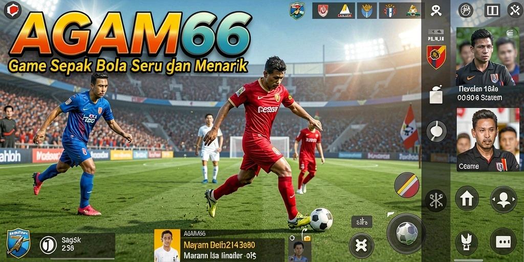 Screenshot AGAM66 menampilkan pertandingan sepak bola yang dinamis dan menarik.