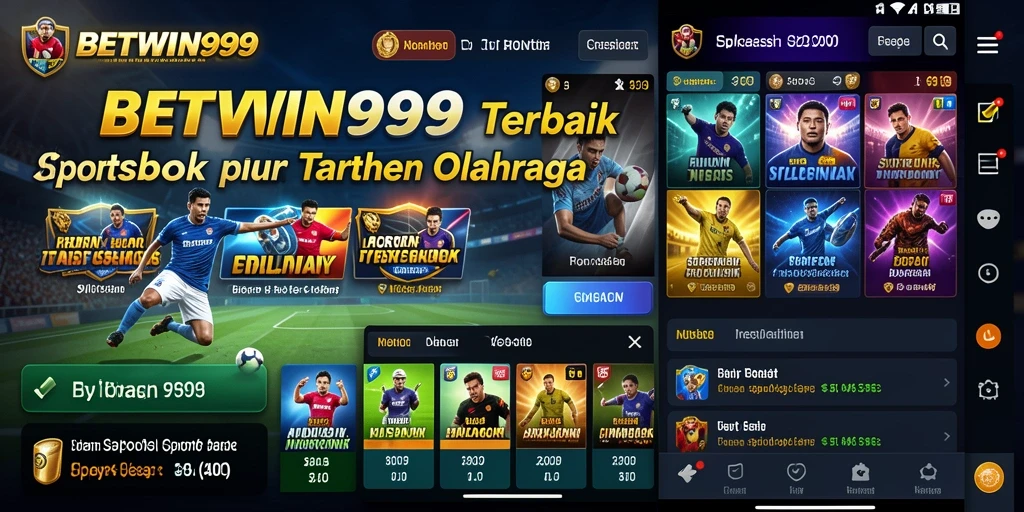 Tampilan utama BETWIN999 dengan grafik taruhan olahraga yang menarik.
