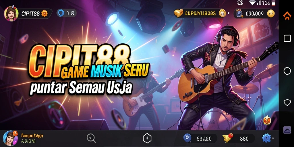 Screenshot CIPIT88 menampilkan antarmuka pengguna saat bermain musik.