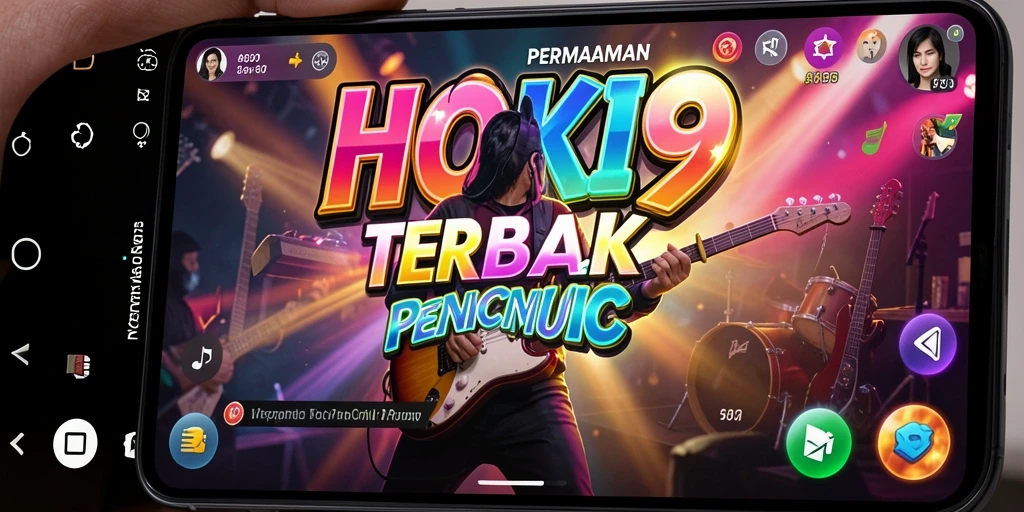 Tampilan gameplay HOKI9 yang menarik dan penuh semangat musik.