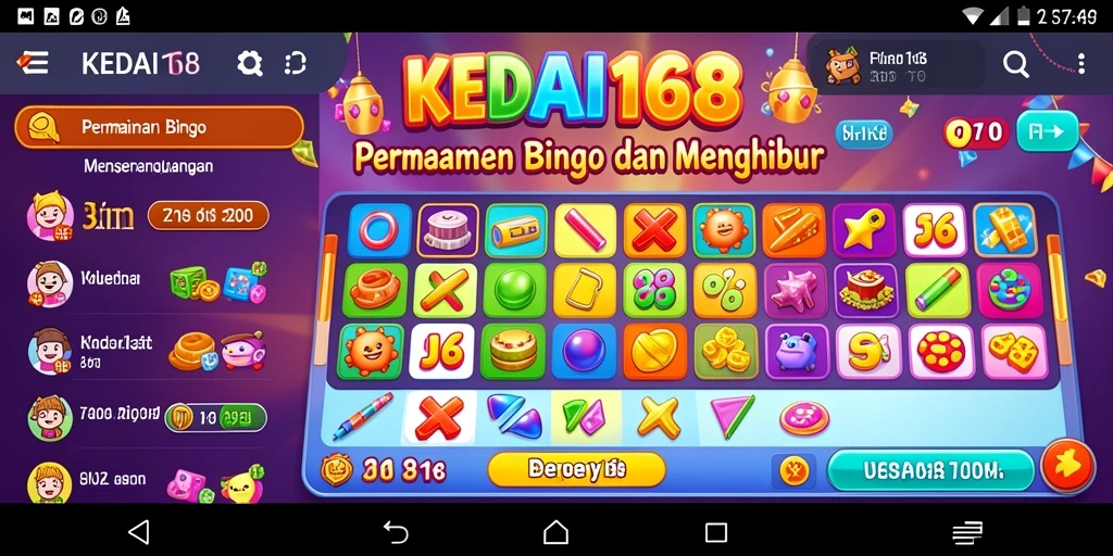Tampilan screenshot KEDAI168 saat gameplay Bingo yang seru.