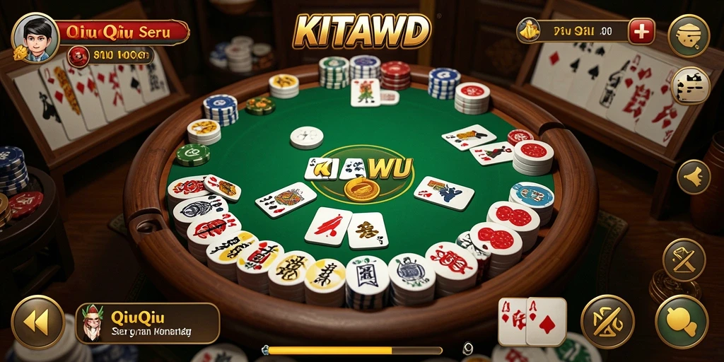 Tampilan menarik dari gameplay QiuQiu di KITAWD.