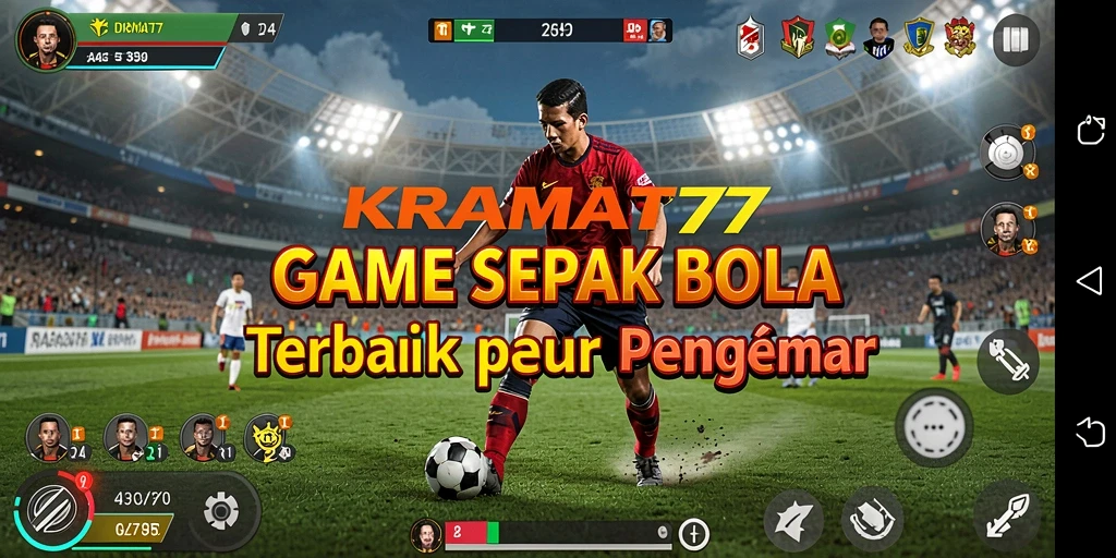 Tampilan gameplay seru di KRAMAT77 yang membuat Anda terjun ke dunia sepak bola.