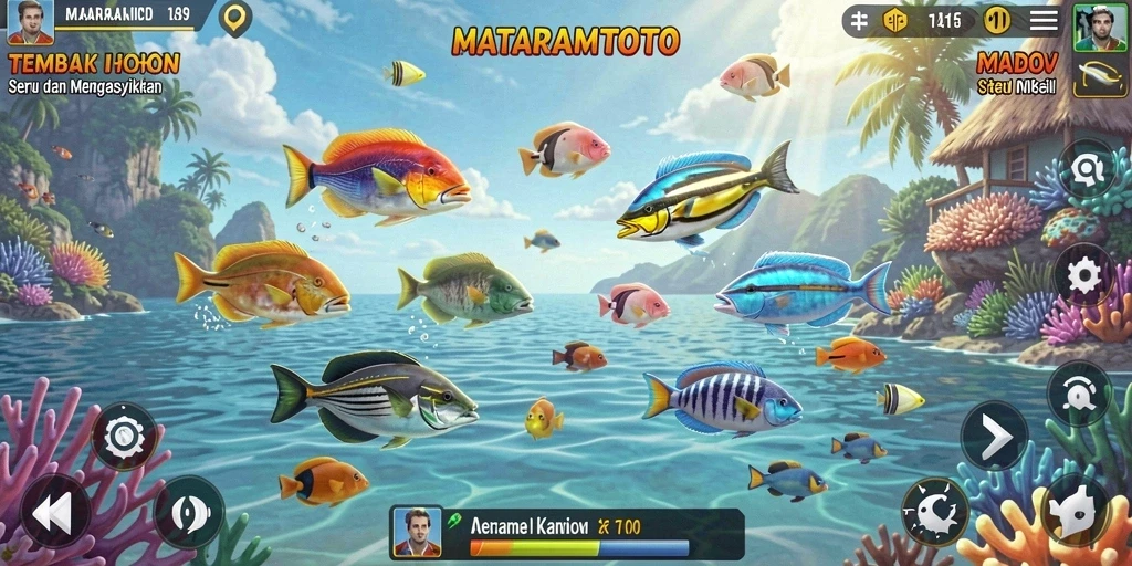 Tampilan menarik dari gameplay Tembak Ikan di MATARAMTOTO.
