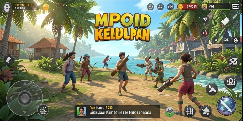 Gameplay MPOID yang penuh warna dan interaktif.