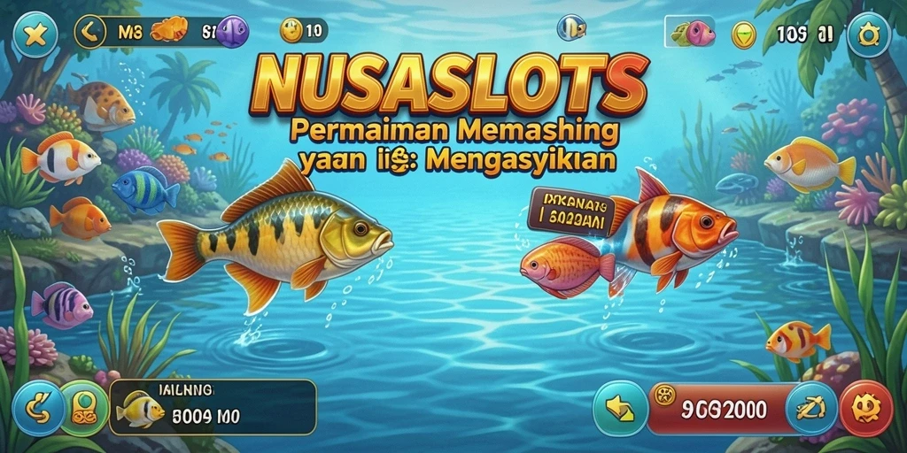 Tampilan gameplay menarik dari NUSASLOTS dengan aksi memancing seru.