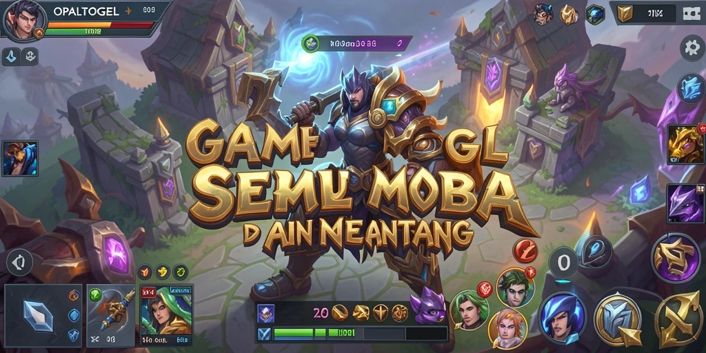 Tampilan gameplay seru di OPALTOGEL dengan aksi MOBA mendebarkan.