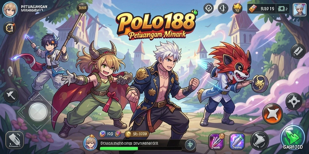 Tangkapan layar menampilkan aksi dinamis karakter dalam dunia anime yang penuh warna.