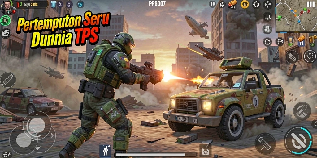 Gameplay menegangkan dalam PRG007 dengan aksi TPS yang seru.