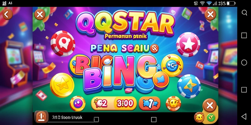 Screenshot gameplay QQSTAR yang menampilkan suasana seru Bingo.