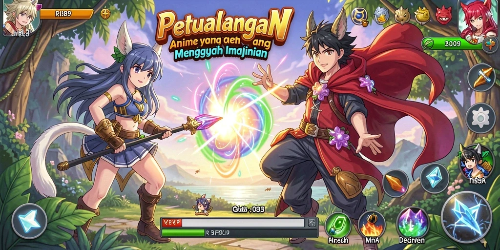 Tampilkan gameplay seru dari RI889 dengan grafis anime yang menawan.