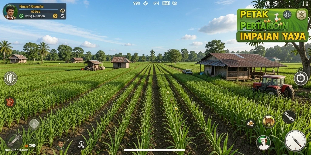 Tampilan gameplay S80 dengan berbagai tanaman dan hewan yang menarik.
