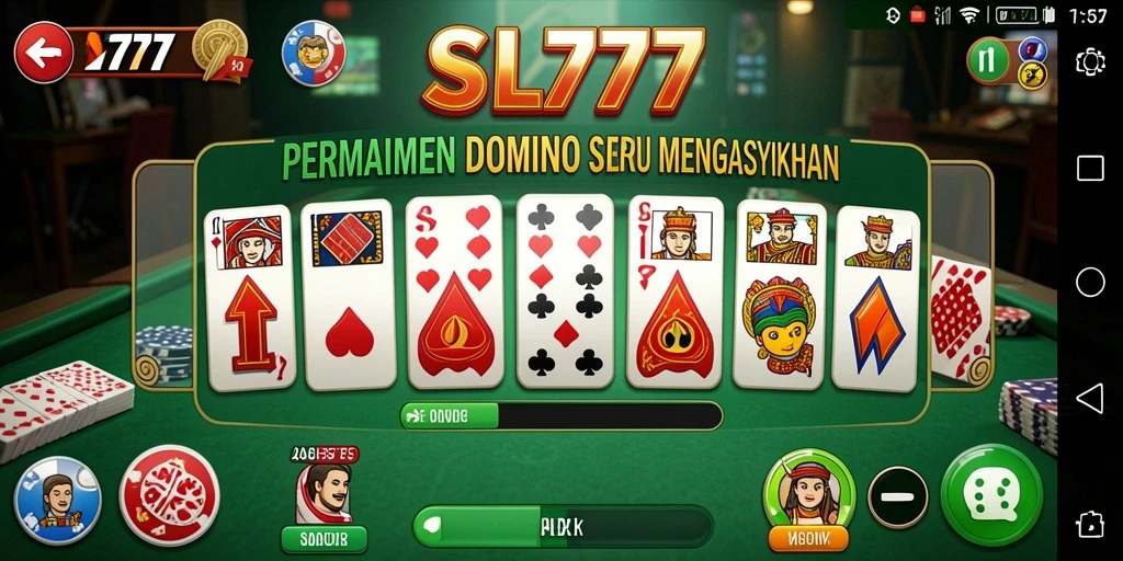 Screenshot gameplay SL777 menampilkan aksi seru permainan Domino.