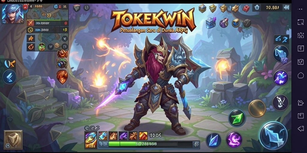 Tampilan gameplay seru dengan aksi pertarungan yang dinamis di TOKEKWIN.