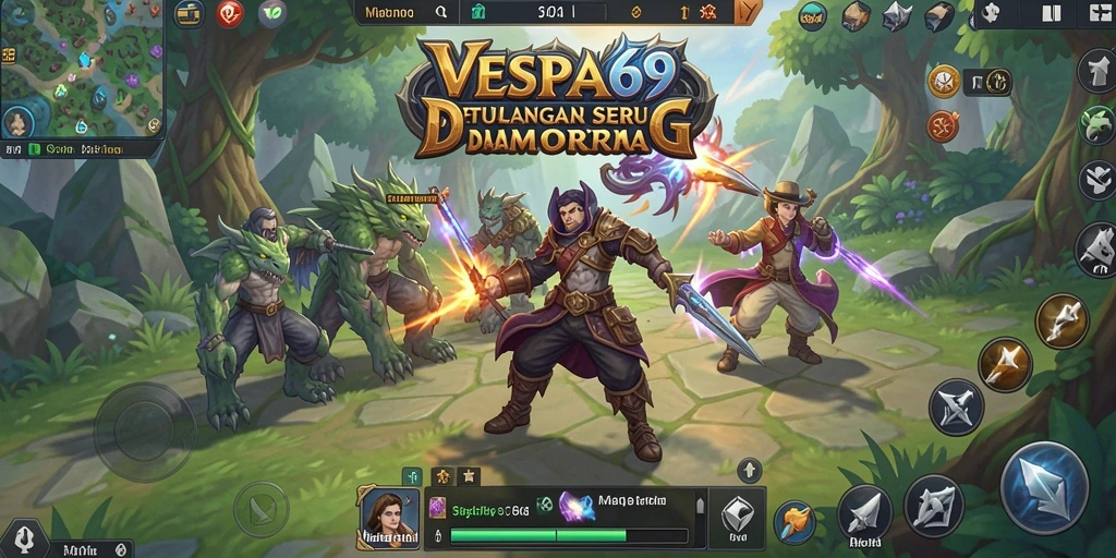 Tangkapan layar VESPA69 menampilkan aksi seru dalam dunia MMORPG.