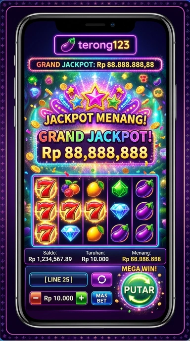 Screenshot antarmuka pengguna terong123 yang menarik.